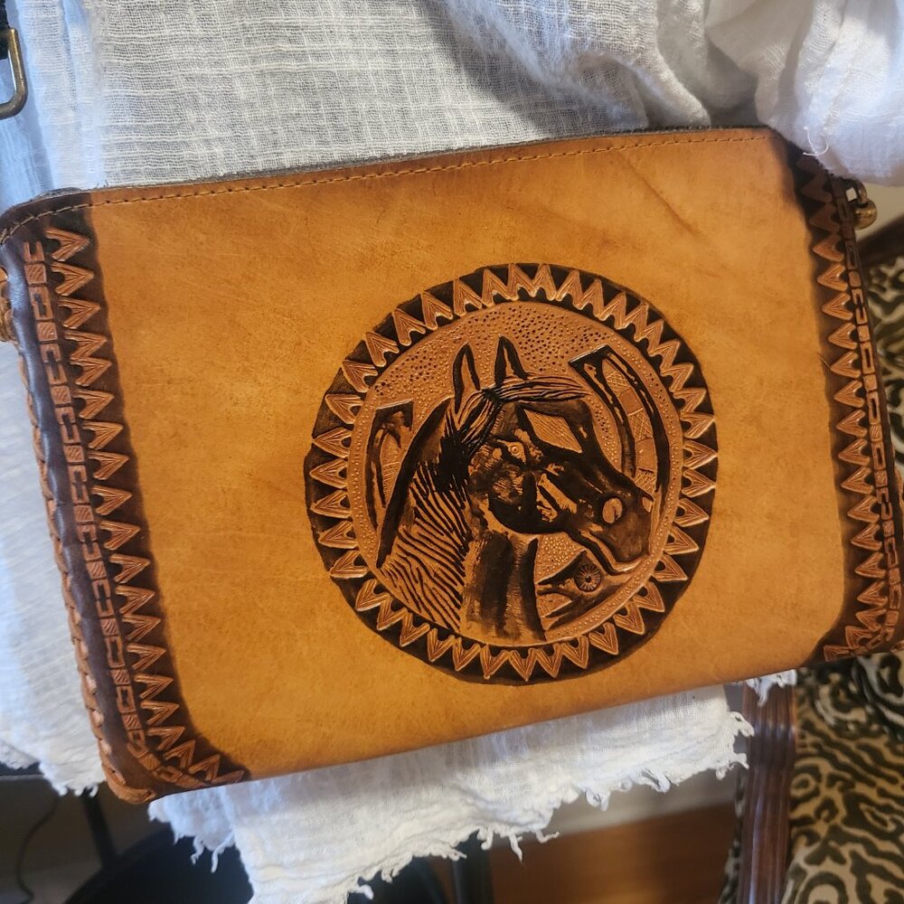 NWT Revival Wear Equestrian Leather Crossbody - Picture 3 of 7